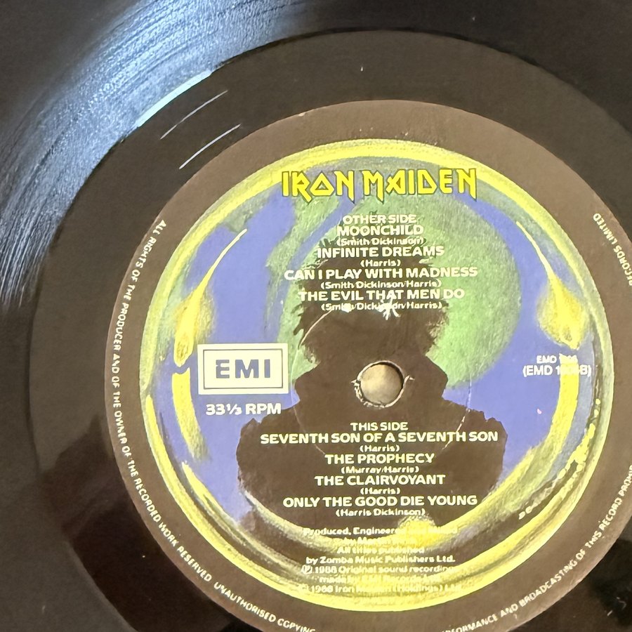 Label of pressing 1, UK