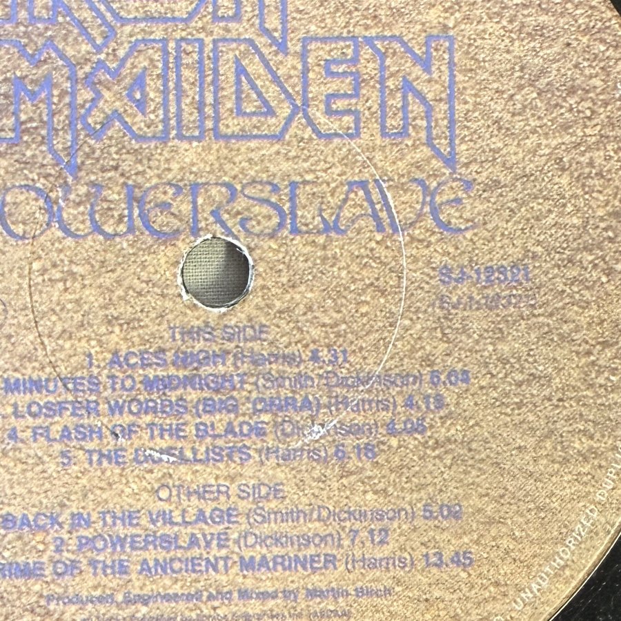 Label of pressing 111, US