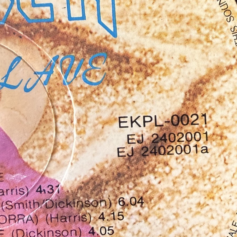 Label of pressing 114, South Korea