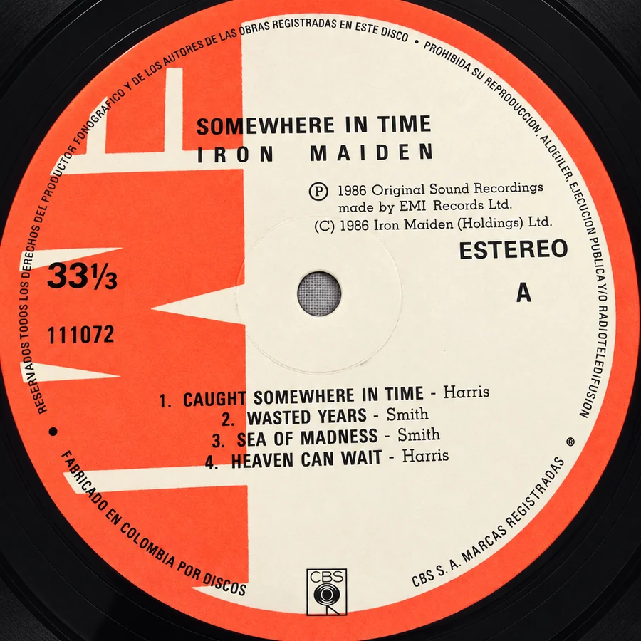 Label of pressing 137, Colombia