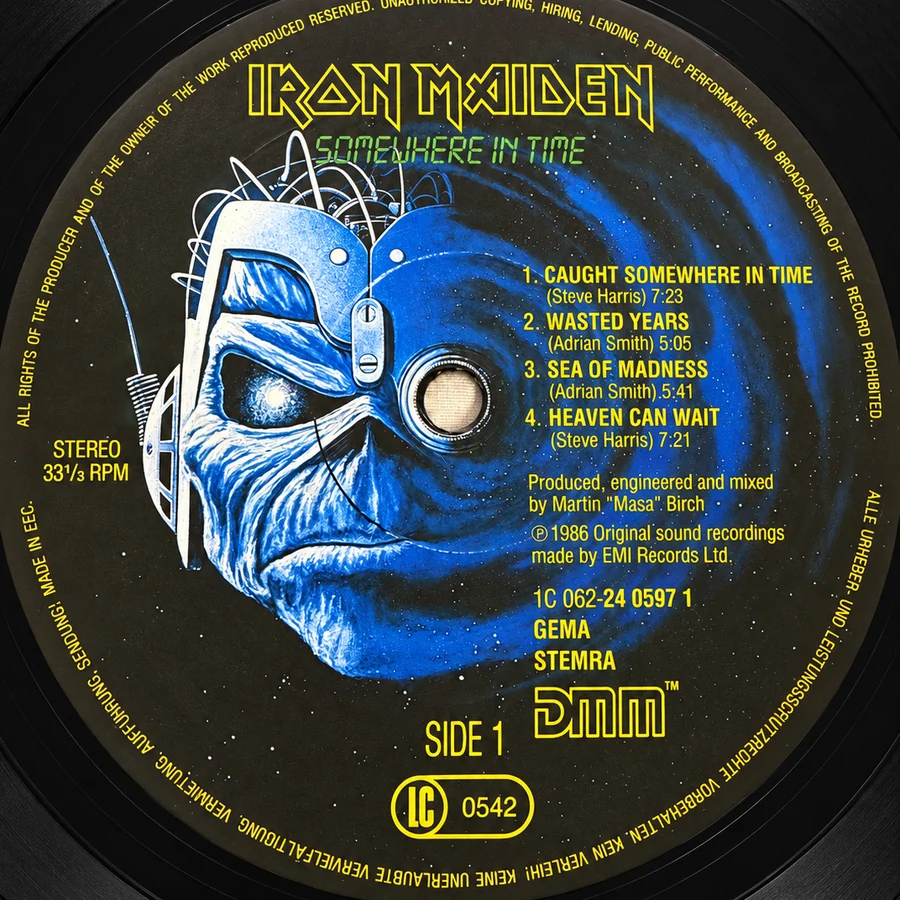 Label of pressing 138, Europe