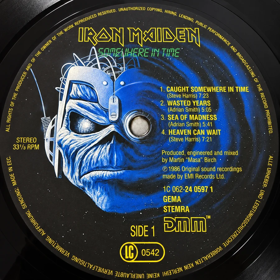 Label of pressing 139, Europe