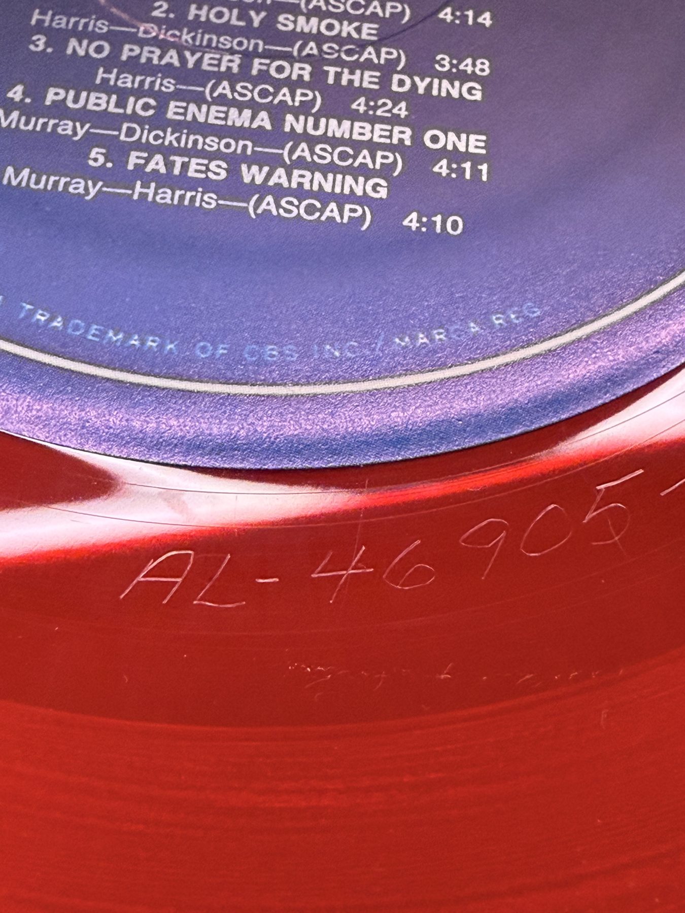 Photograph IMG_3479.jpg of pressing 165, US