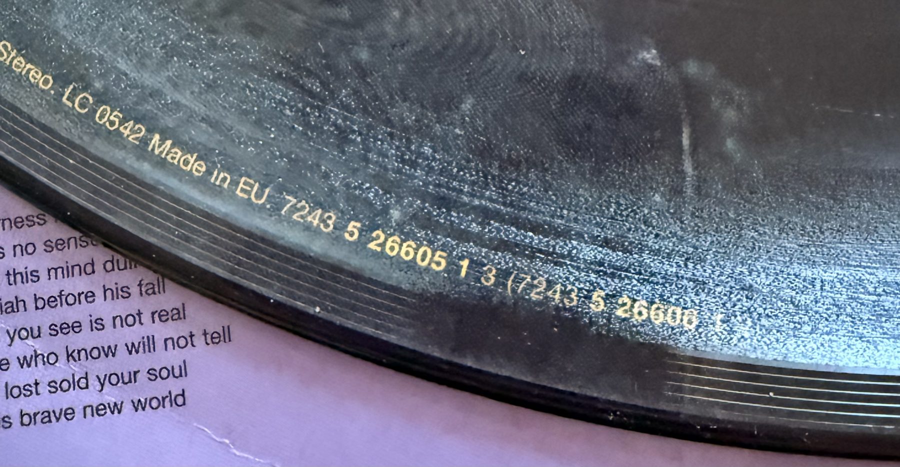 Photograph IMG_3559.jpg of pressing 167, UK & Europe
