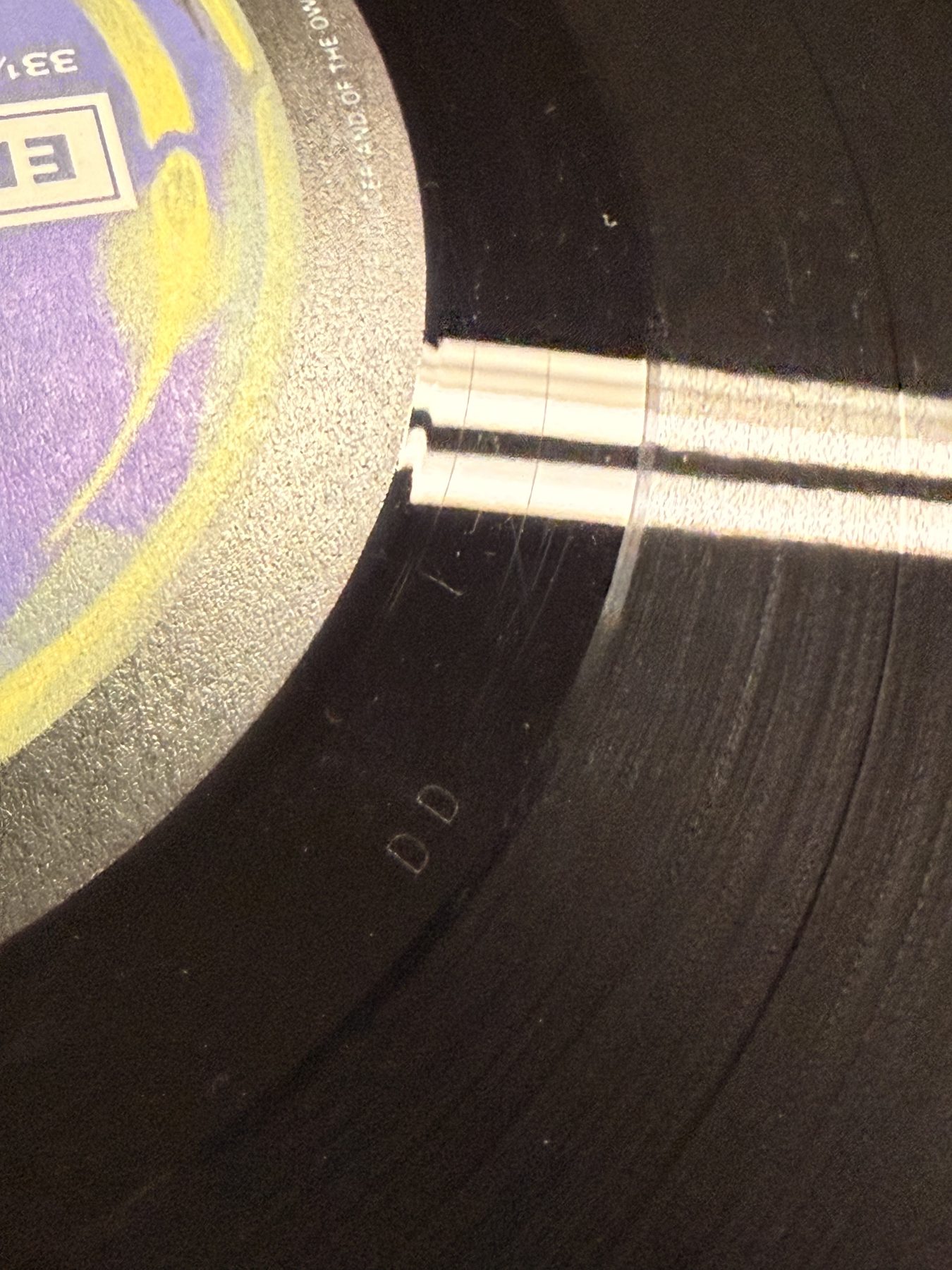 A photograph of pressing 37, UK